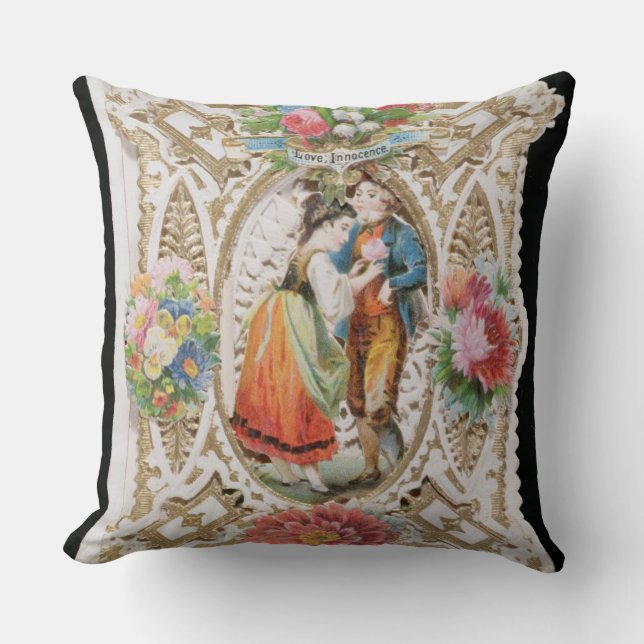 Coussin Amour, innocence, carte de Valentine, c.1870 (Li (Recto)