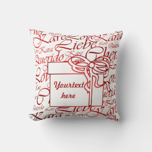 Coussin Amour, liebe, kara, cher, käre, querido, texte, ro