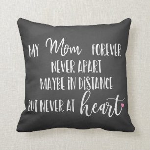 Coussin amour mère toujours jamais de don longue distance