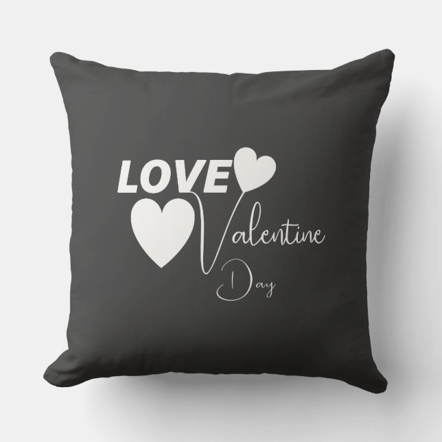 Coussin Amour romantique Saint Valentin (Recto)