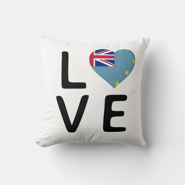 Coussin Amour - Tuvalu Drapeau (Recto)