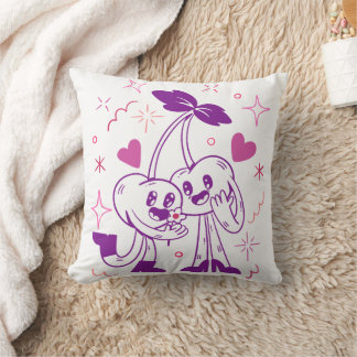 Coussin Amoureux de Cerises Douces – Art Esthétique Romant
