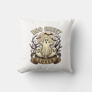 Coussin Amoureux de la feuille Boo Fantômes de Halloween C