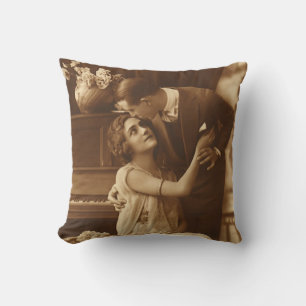 Coussin Amoureux de Vintage, Amour Romantique Musique Roma
