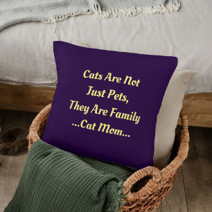 Coussin Amoureux des animaux de compagnie Citation de chat