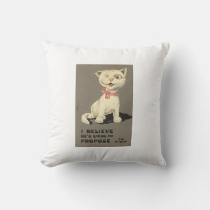 Coussin Amoureux des chats lancer l'oreiller