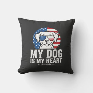 Coussin Amoureux des chiens Mon chien est mon cœur