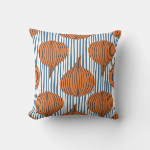 Coussin Ampoules d'oignon dessinées à la main, papier pein