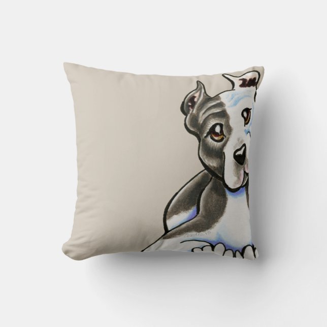 Coussin Amstaff Lean sur moi (Recto)