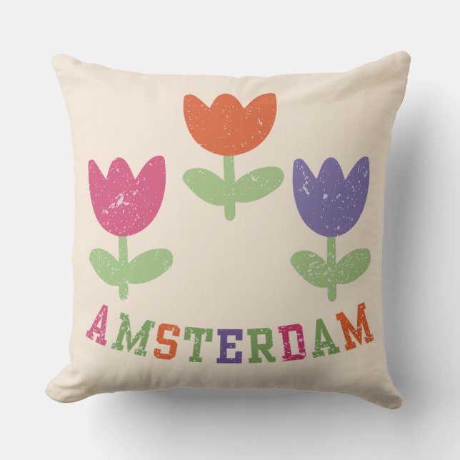 Coussin Amsterdam Tulips (Recto)