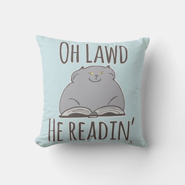 Coussin Amusant Chat Gras Il Lit Amusant Cartoon Logo (Recto)