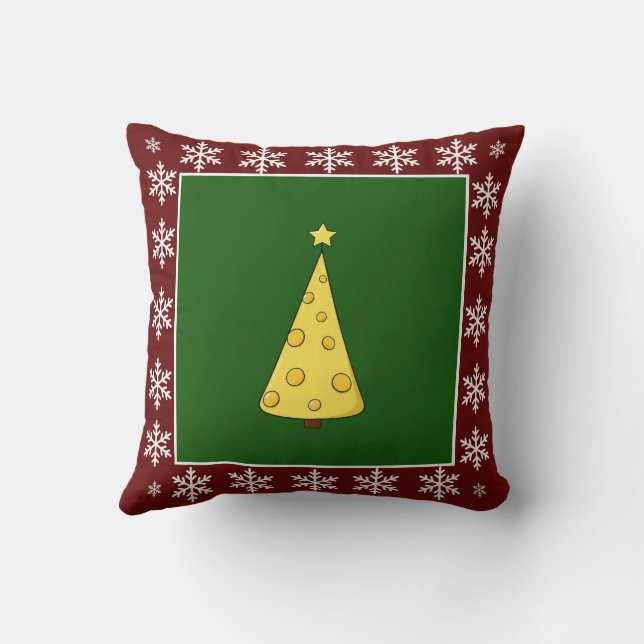 Coussin Amusant Cute tendance Fromage élégant Arbre de Noë (Verso)