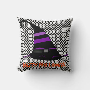 Coussin Amusant Happy Halloween sorcier Casquette