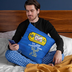Coussin Amusant Jeu Jaune Portable Fête des pères Salutati