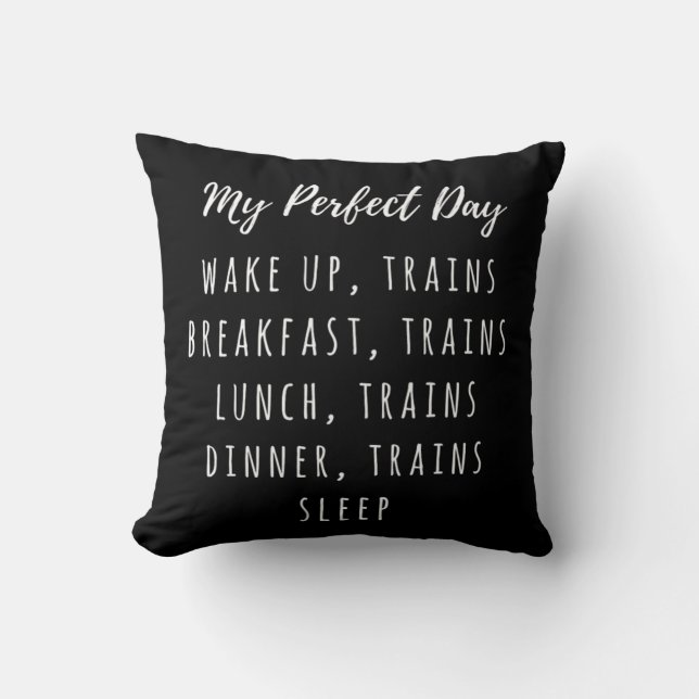 Coussin Amusant Locomotive Train Lover Cadeau mon jour par (Recto)