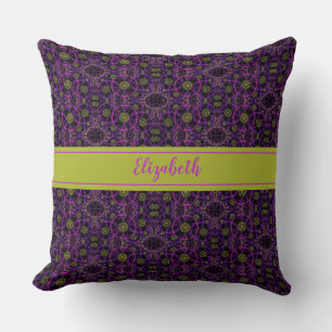 Coussin Amusant Motif violet Monogramme Jeu d'oreiller