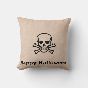 Coussin Amusants Halloween Skeleton Burlap