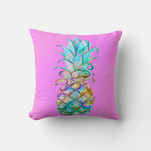 Coussin Amusement Rose Tropical Pineapple Couleur Éclatant