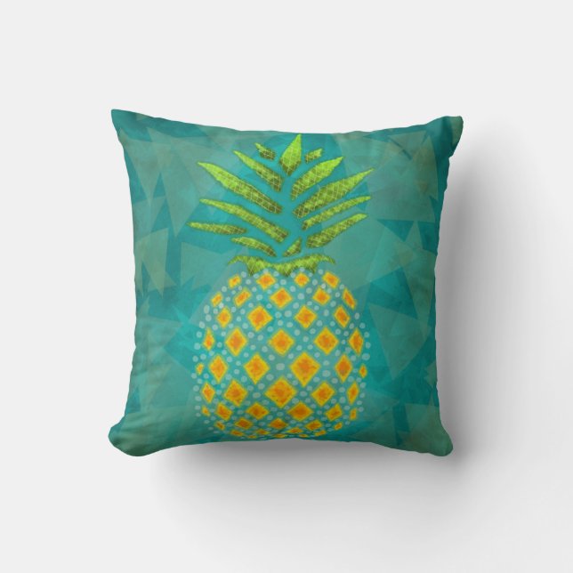 Coussin Ananas abstrait stylisé (Recto)