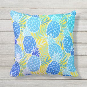 Coussin Ananas bleu