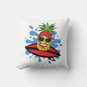 Coussin Ananas de surf drôle