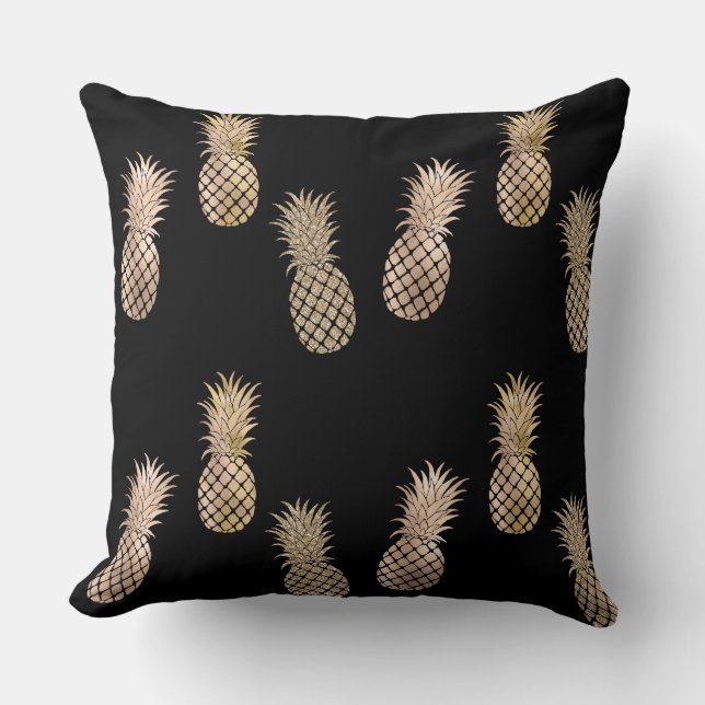 Coussin Ananas en verre d'or (Recto)