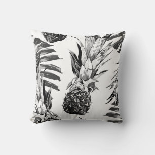 Coussin Ananas, feuilles de jungle tropicale. Belle coutur