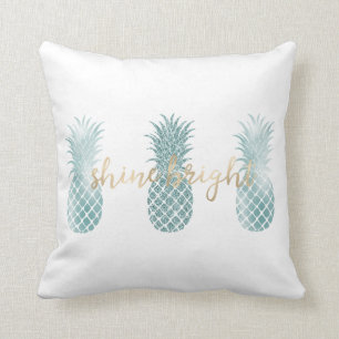 Coussin Ananas Glitzy Glam Aqua