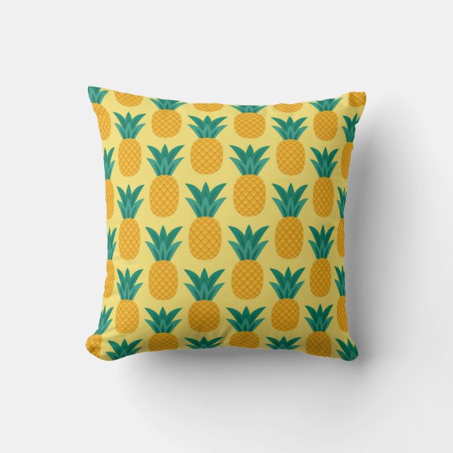 Coussin Ananas Vintage : Fruit Motif délice. (Recto)