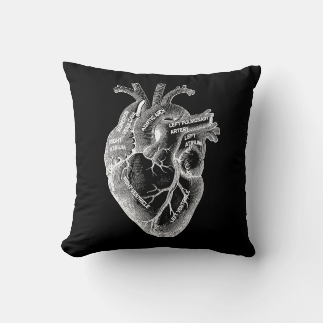 Coussin Anatomie du coeur (Recto)