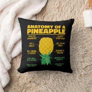 Coussin Anatomie D'Un Ananas Drôle Amateurs D'Ananas Cool