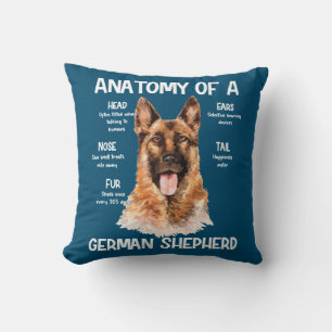 Coussin Anatomie D'Un Berger Allemand Pour Les Amoureux de
