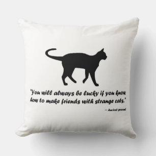 Coussin Ancien proverbe de chat