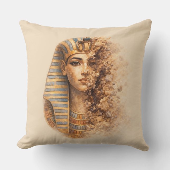 Coussin Ancient Egyptian Queen Throw Pillow (Recto)