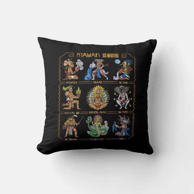 Coussin Ancient Mayan Gods (Recto)
