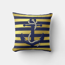 Ancrage marine/or/roue/bande bleue marine