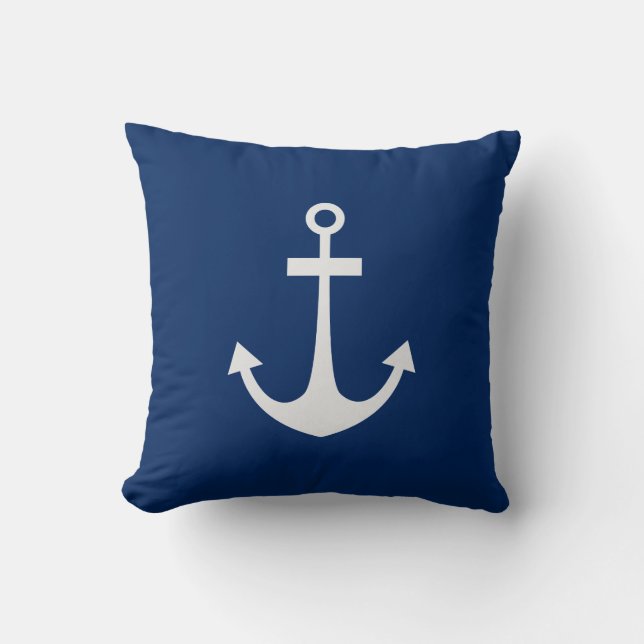Coussin Ancre bleue marine (Recto)