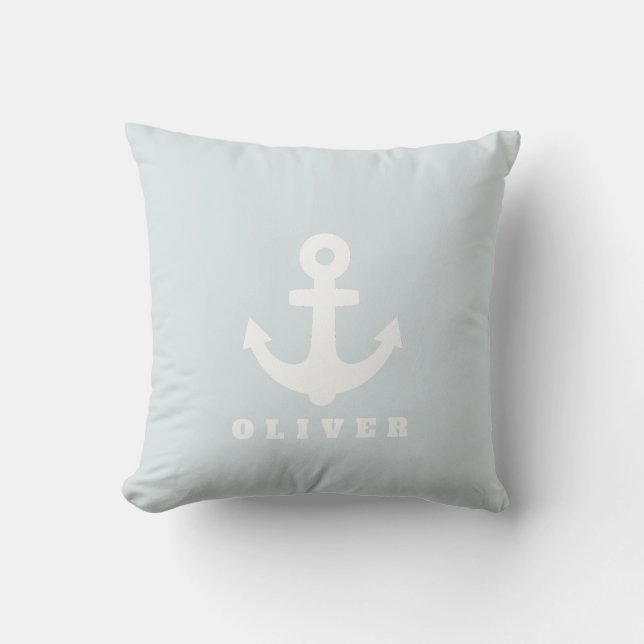 Coussin Ancre. Décor Nautique (Recto)