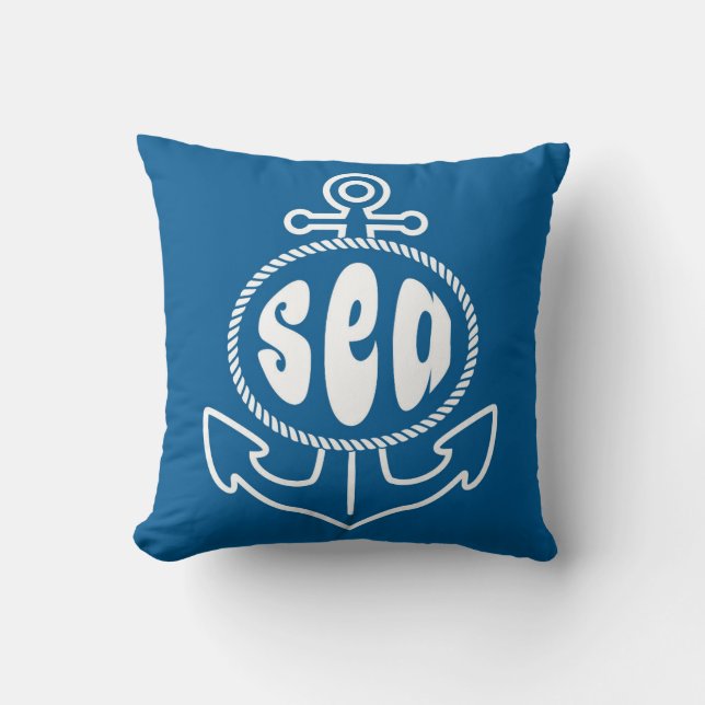 Coussin Ancre et la mer (Recto)