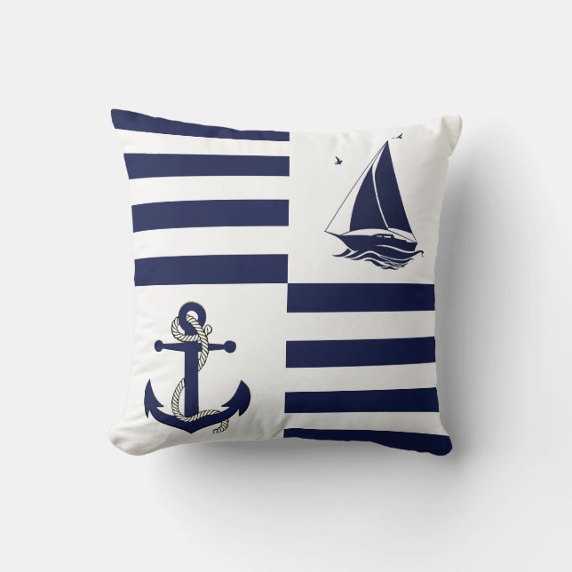 Coussin Ancre marine marine marine marine marine marine, v (Recto)