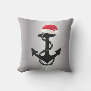 Coussin Ancre nautique avec SANTA HAT  