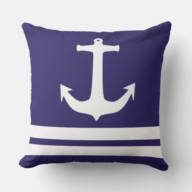 Coussin Ancre nautique élégante (Recto)