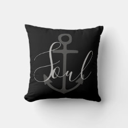 Coussin Ancre nautique + gris SOUL |
