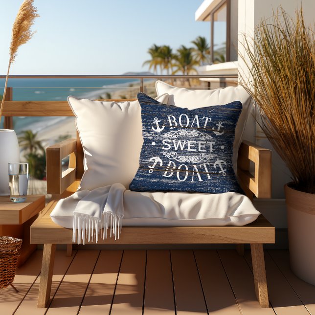 Coussin Ancres Amusantes Et Citation Classique Bateau Doux (Créateur téléchargé)