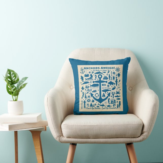 Coussin Ancres Aweigh ! (Chaise)