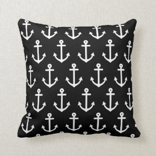 Coussin Ancres nautiques noires