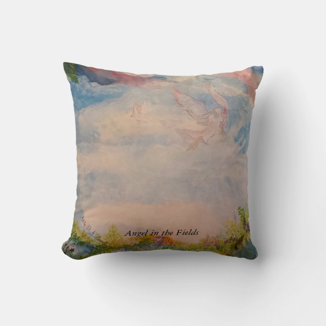 Coussin Ange dans le domaine (Recto)