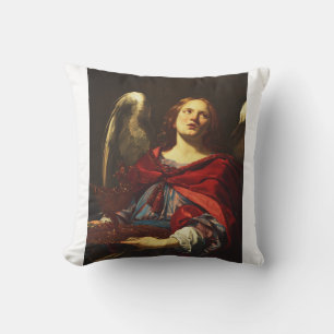 Coussin Ange tenant le vase et la serviette