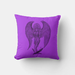 Coussin Angel - conception noire et violette