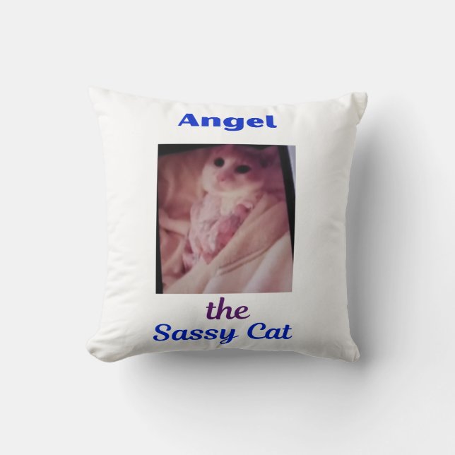 Coussin Angel le chat impertinent (Recto)